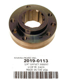 Insert, 2.5" - For 1-1/2", 1-3/4 , & 2" Wide Front Pulleys - Splined Motor Shafts